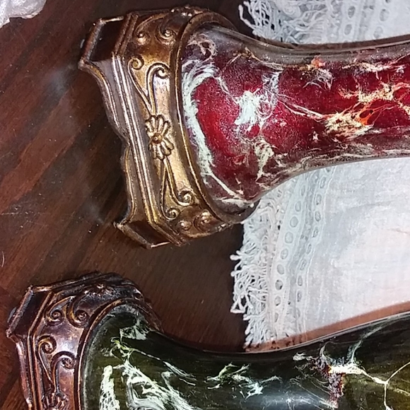 Oriental Candlestick Trio w LED flameless remote - Picture 6 of 11